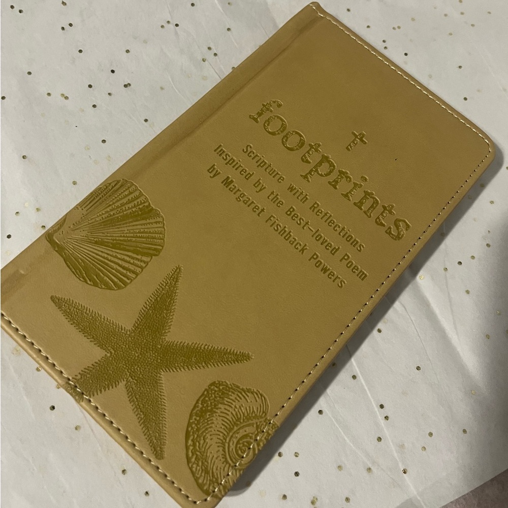 Hallmark “Footprints” Devotional Book – Tan, Embossed - Picture 2 of 7